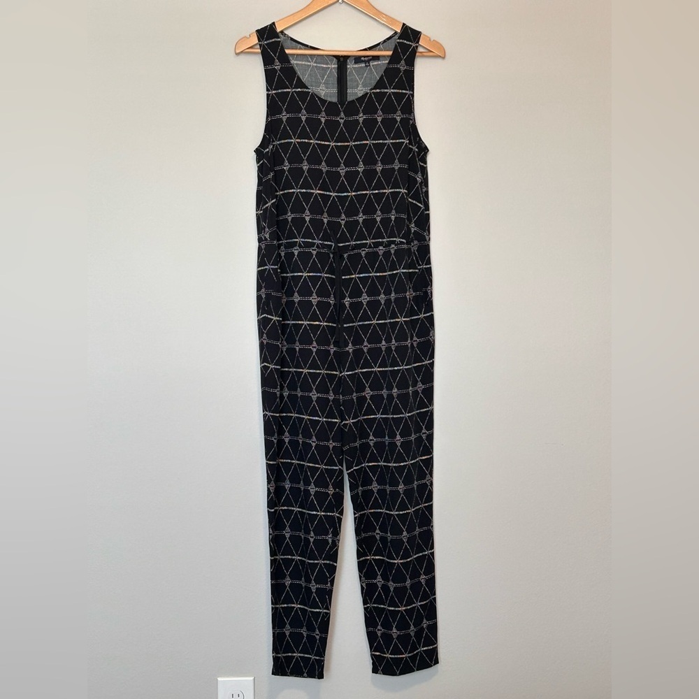 Madewell  S. Diamond Dot* Jumpsuit // Geometric Batik Print // Sleeveless // B&W - Picture 2 of 12
